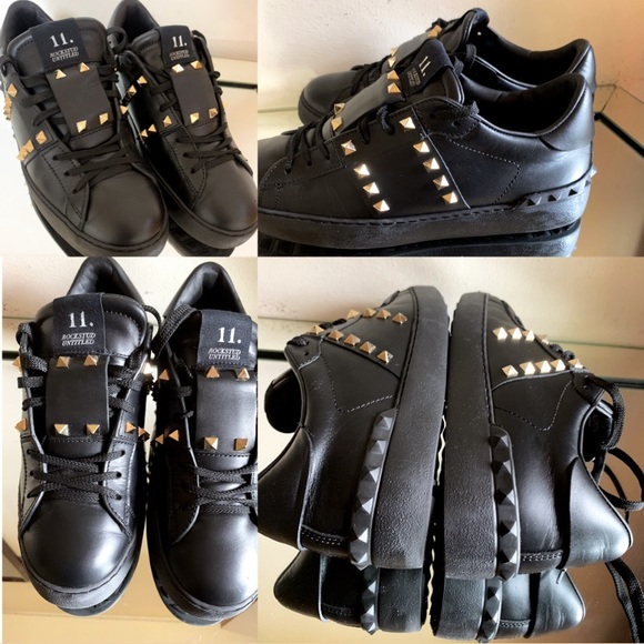 black valentino garavani rockstud sneakers